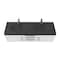 Castello Usa Thames 60-inch White Vanity Set with Black Top and Chrome Handles CB-MC-60W-CHR-20146-BL - alternate 5